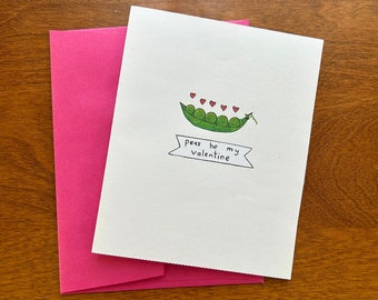 Peas be my Valentine cards. Digital download. Print at home. Valentine food puns. Cute Valentines. Peas in a pod