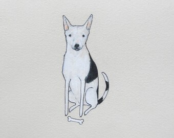 custom pet portrait | Hand drawn, quirky, unique gift for birthday. custom dog. custom cat. best friend. sister. brother. gift for him.