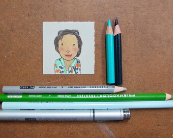 Teeny tiny portrait | hand drawn, quirky, thoughtful gift  | birthday | new dog | going away gift | college gift | gift for parents | family