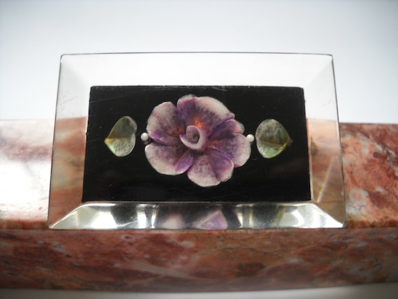 Vintage Brooch Violet Pansy Lucite Brooch Violet R