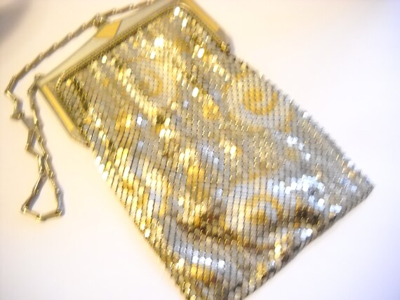 Art Deco Mesh Evening Bag Antique 1920’s Whiting … - image 3