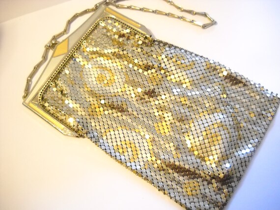 Art Deco Mesh Evening Bag Antique 1920’s Whiting … - image 9