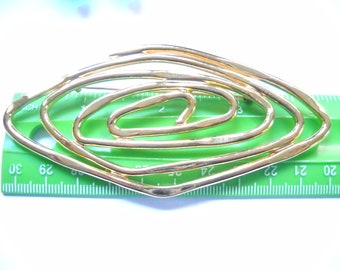 Big Bold Brooch Gold Tone Abstract Wire Geometric Shape Vintage Avon Mid Century