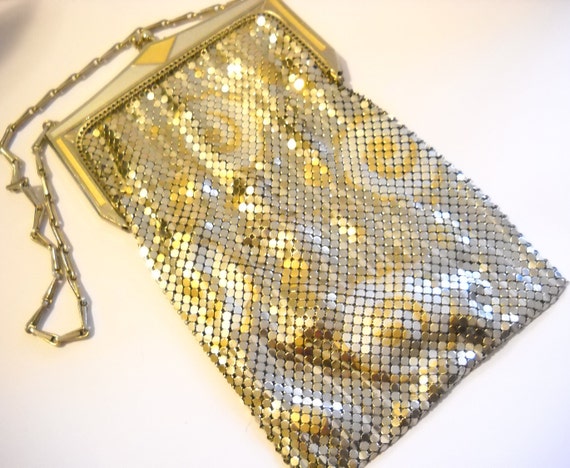 Art Deco Mesh Evening Bag Antique 1920’s Whiting … - image 1