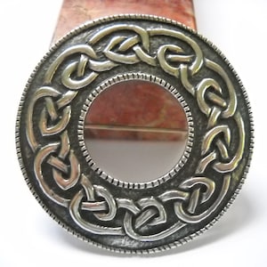Sterling Brooch Sterling Silver Iona Celtic Brooch Designer Signed Dawson Bowman DB Scotland Big Bold Coat Shawl Kilt Brooch Boho Statement