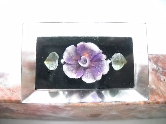 Vintage Brooch Violet Pansy Lucite Brooch Violet … - image 8