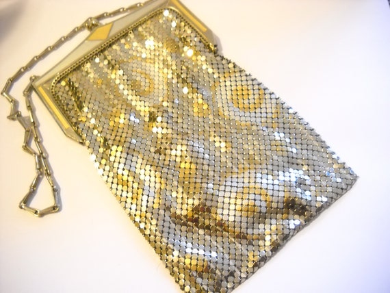 Art Deco Mesh Evening Bag Antique 1920’s Whiting … - image 8