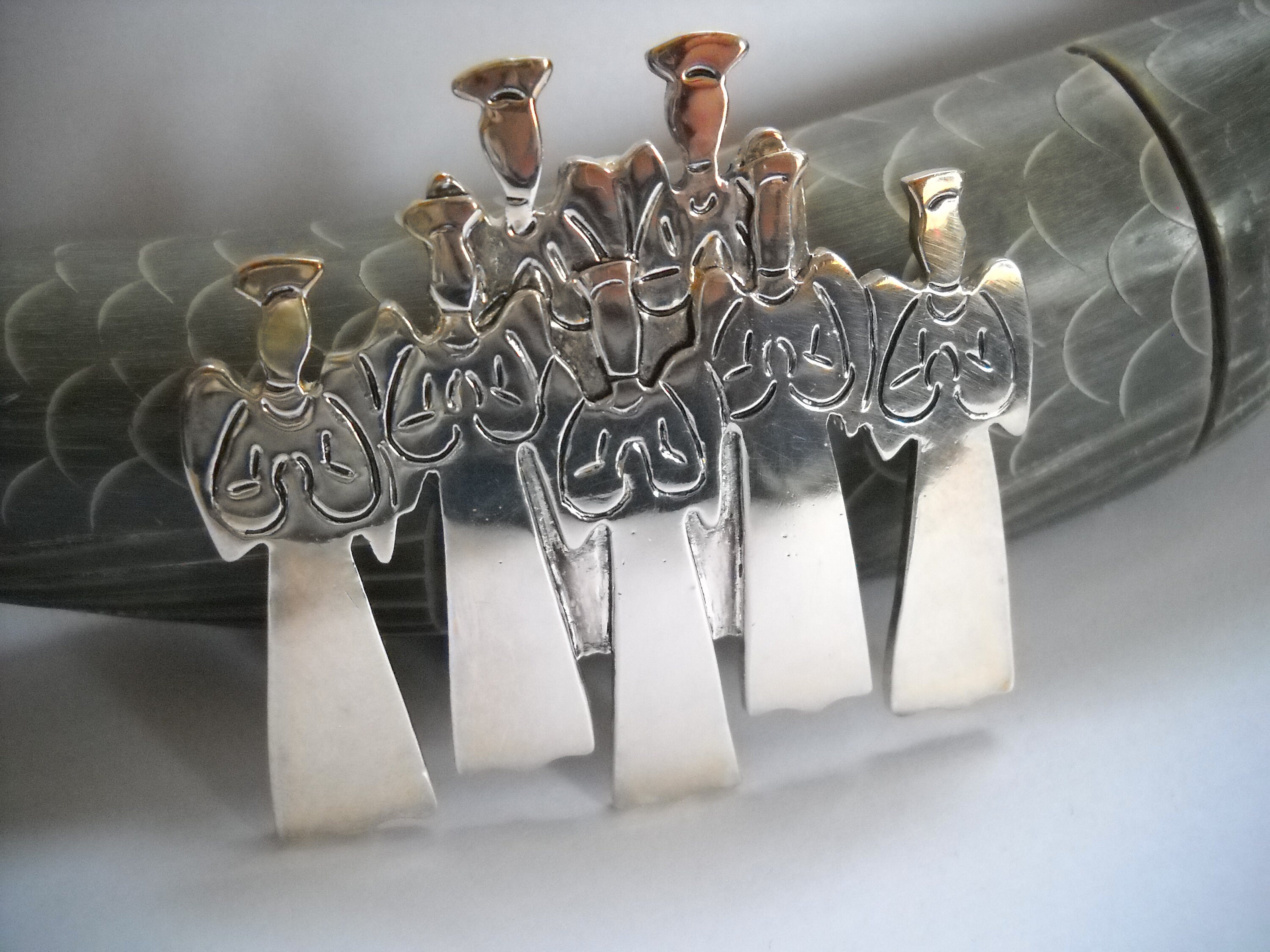 Vintage Angel Brooch Pendant Big Bold Choir of Angels Brooch Etsy