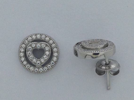 ピアス STONEHENgE silver heart cubic earrings 1 Carat Heart Cubic Zirconia Stone Dangle Earrings XE259