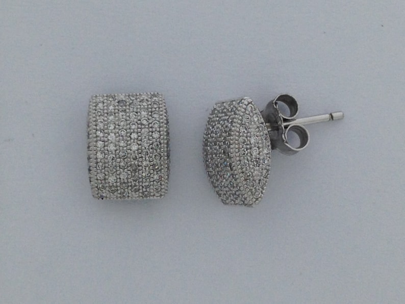 Cubic Zirconia Stones Earrings 925 Sterling Silver