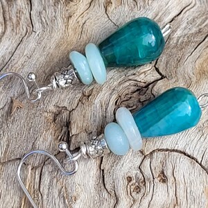 Teal Stone Earring Etsy