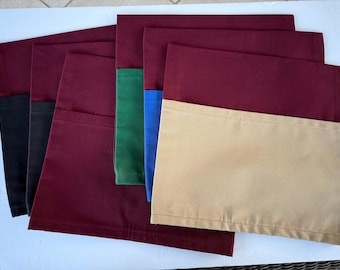 Handmade School Chair Pocket, Classroom Organizer, 14 inch Seat Sack
