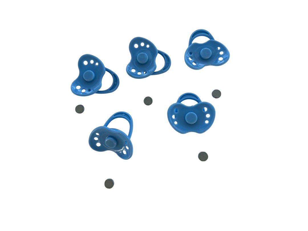 Doll Pacifiers 5 Blue Magnetic Doll Paci, 2 Magnetic Doll Pacifiers, Set of 5 Doll ...