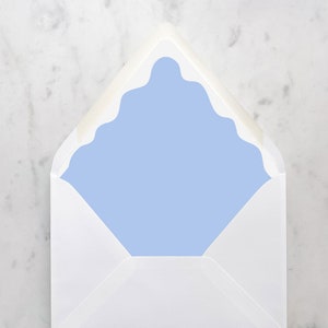Blue Squiggle Envelope Liner - SET OF 25, Printed Envelope liners for wedding invitations