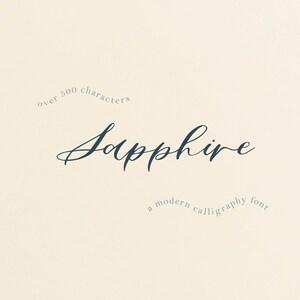 Sapphire Script Moderne Kalligrafie Schrift, Hochzeitseinladung Schrift, Handgeschriebene Schreibschrift Schrift - Schriftart für Cricut, SVG Font