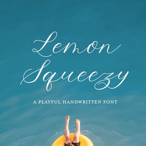 Lemon Squeezy moderne Kalligraphie Schriftart, Hochzeitseinladung Schriftart, Swirly Cursive Schreibschrift - Schriftart für Cricut, SVG Schriftart