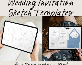 Wedding Invitation Sketch Templates for Procreate