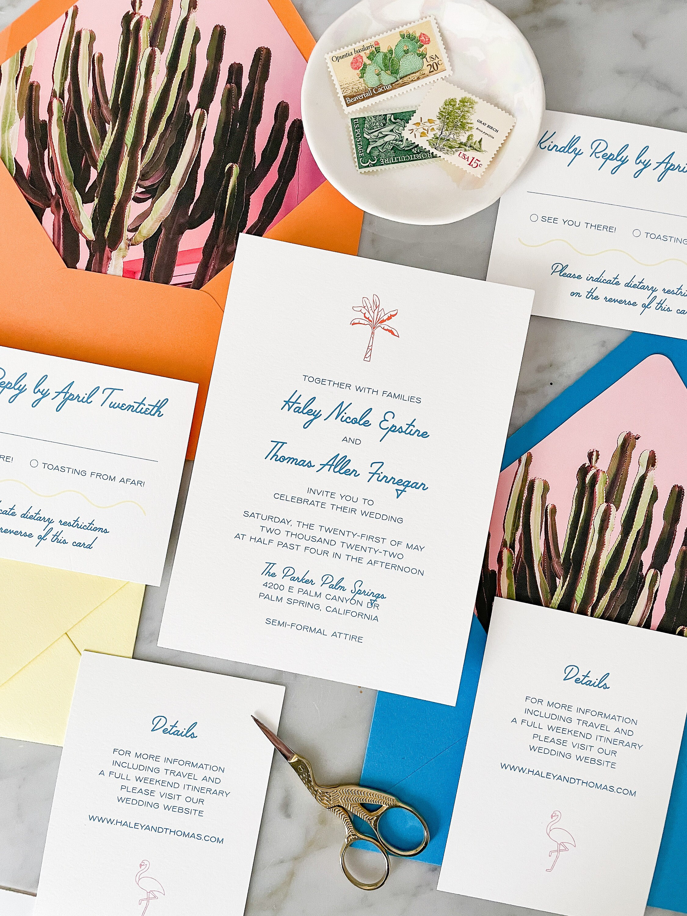 Palm Springs Invitation Set 4-pc wedding invite