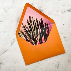 Digital Pink Cactus Palm Springs Envelope Liner Template, Wedding Invitation Digital Download, DIY Envelope Liner image 8