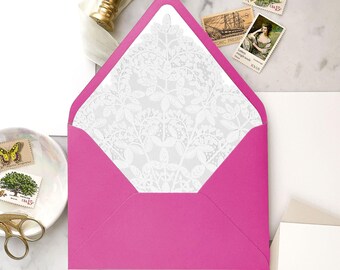 Lace Pattern Envelope Liners - SET OF 25 Printed Designs for Euro Flap Wedding Invitations