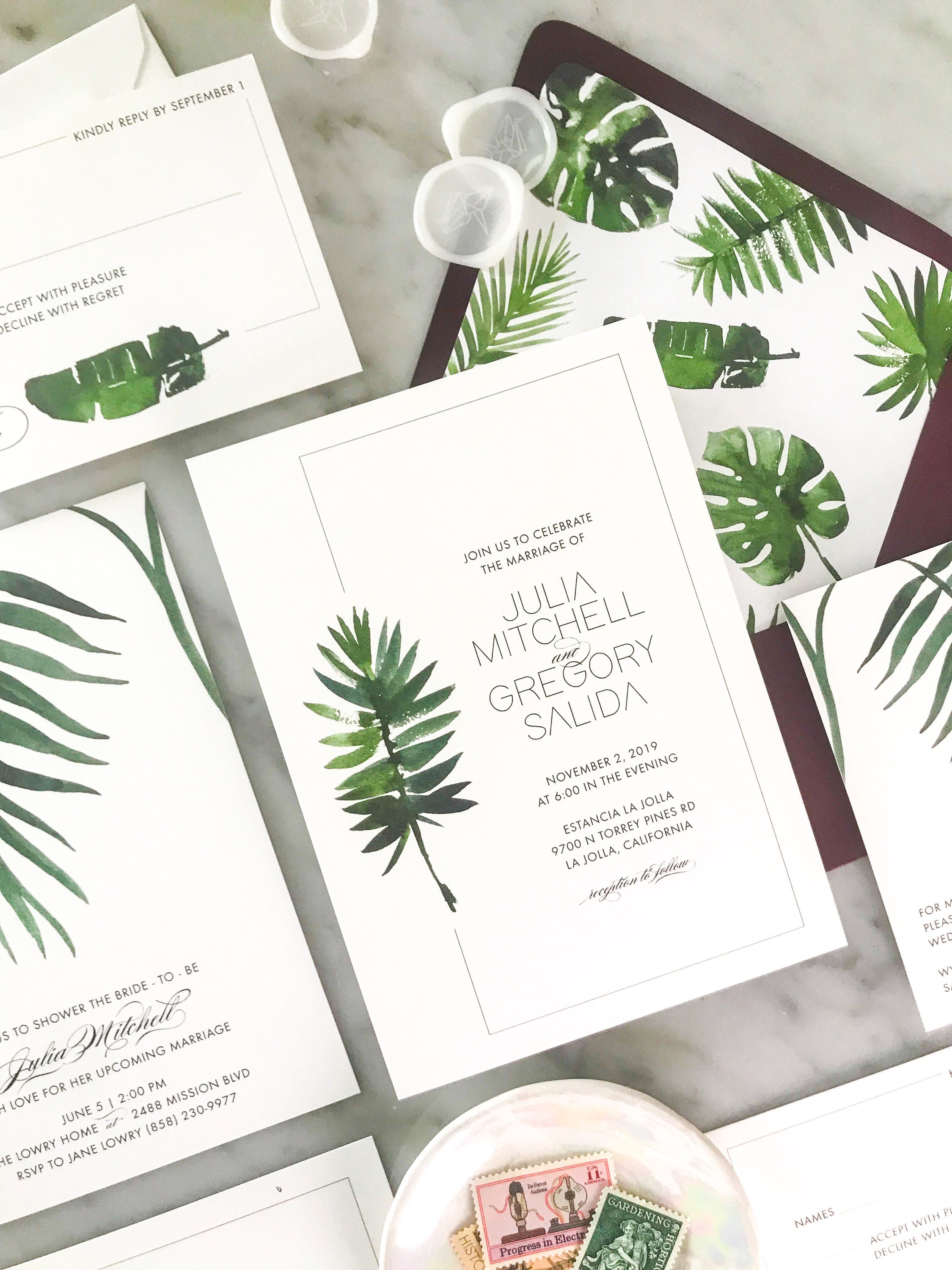 Tropical Wedding Invitation Suite
