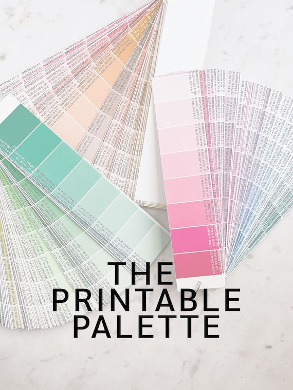 Printable CMYK Color Chart Palette with RGB Values (PDF Download)