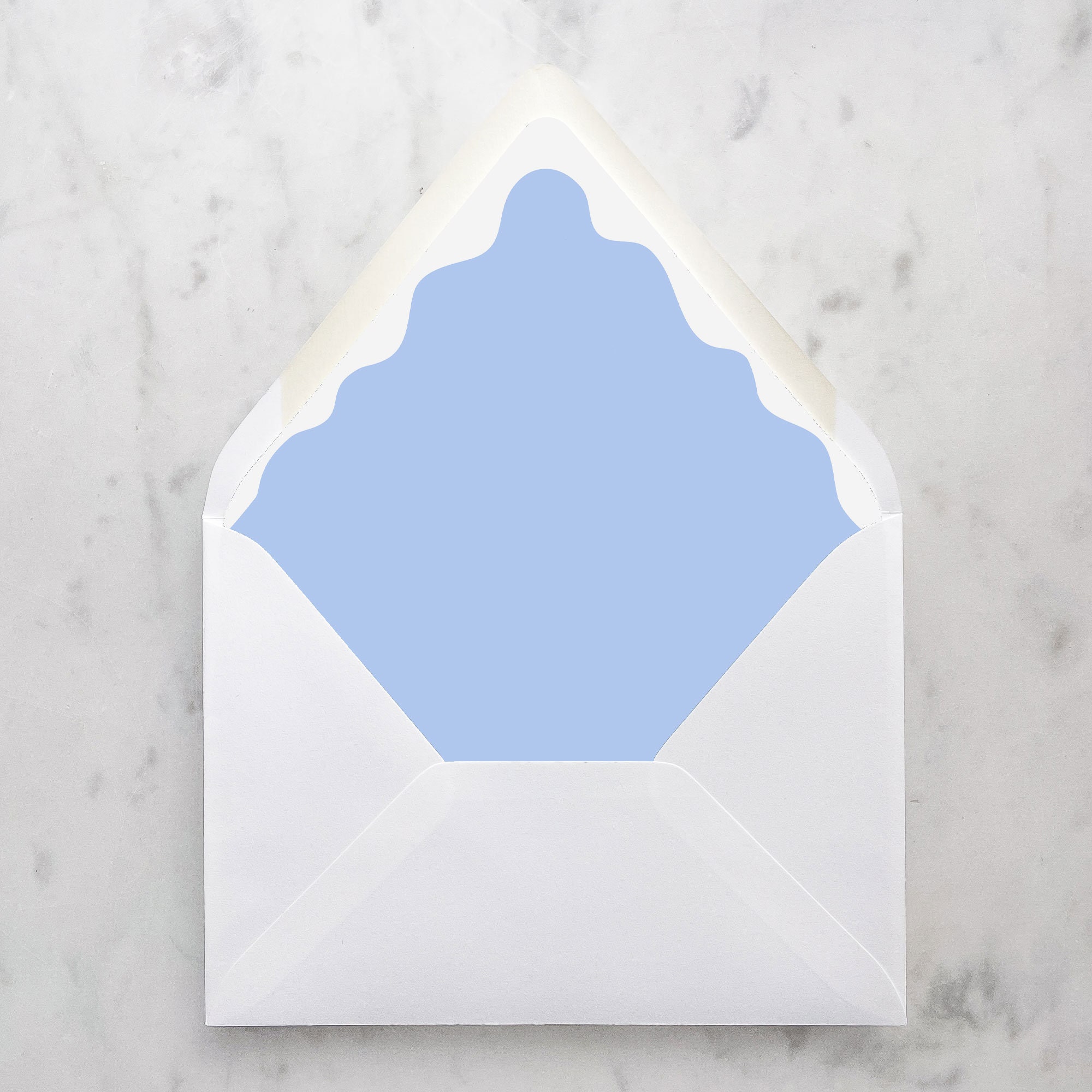 Blue Squiggle Envelope Liner - SET OF 25, Printed Envelope liners for wedding invitations