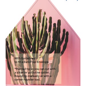 Digital Pink Cactus Palm Springs Envelope Liner Template, Wedding Invitation Digital Download, DIY Envelope Liner image 4