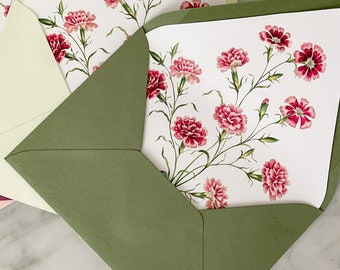Pink Flower Bouquet Wedding Envelope Liner, Printed Envelope liners for wedding invitations