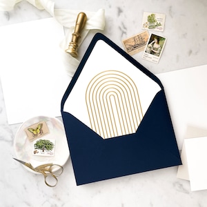 Gold Arches Wedding Envelope Liner - SET OF 25, Printed Envelope liners for wedding invitations