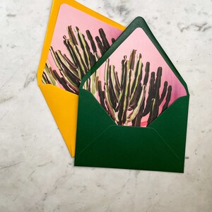 Digital Pink Cactus Palm Springs Envelope Liner Template, Wedding Invitation Digital Download, DIY Envelope Liner image 3