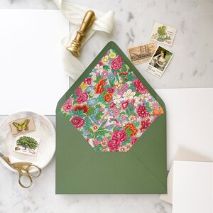 Colorful Flower Pattern Envelope Liner - SET OF 25, Printed Envelope ...