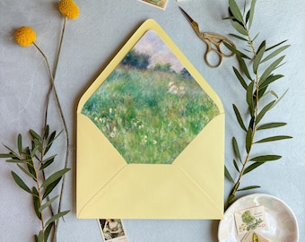 Renoir's Meadow Scene - SET OF 25 Envelope Liners for Wedding Invitations