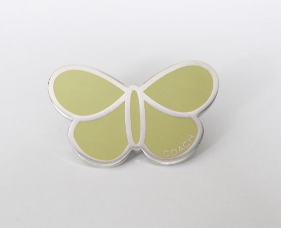 Coach Lime Green Butterfly Pin - For Coats Lapels
