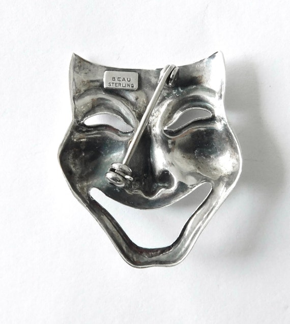 Beau Sterling Pin - Comedy Theater Mask - Thalia … - image 8