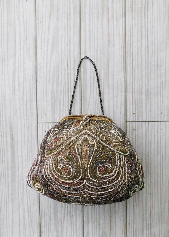 Vintage Beaded Bag - Made In Paris - Signed