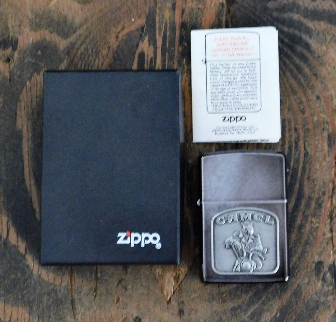 Zippo Camel Lighter in Box Motorcycle Biker Joe Unused Wick Instruction