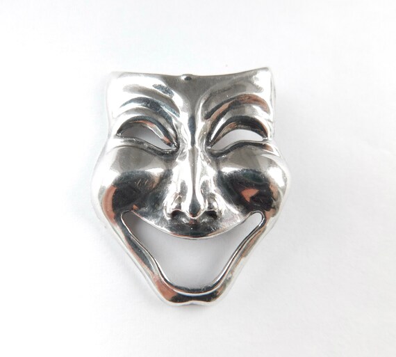 Beau Sterling Pin - Comedy Theater Mask - Thalia … - image 6