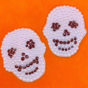 Pearl Skull pasties goth punk psychobilly pinup burlesque showgirl