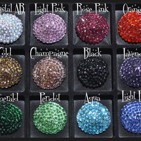 Custom Burlesque Crystal Rhinestone Pasties Your Choice Of Colors, Size Small Medium Large