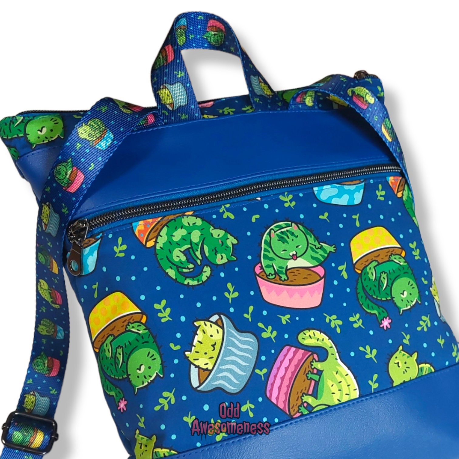 Cat Succulent Plant Cactus Small Size Yasmina Backpack  display picture 1