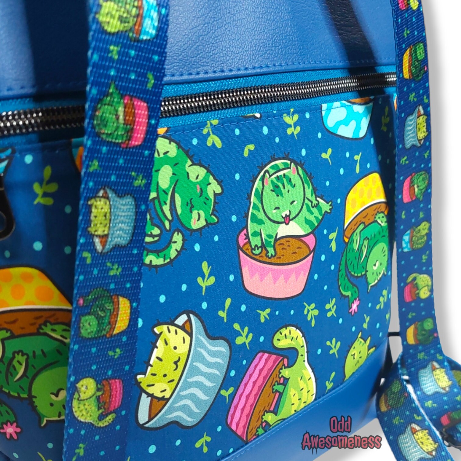 Cat Succulent Plant Cactus Small Size Yasmina Backpack  display picture 2