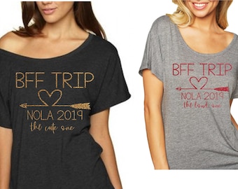 New Orleans custom birthday shirts - best friends trip - Customizable birthday shirts for women - personalized NOLA shirts - Custom city