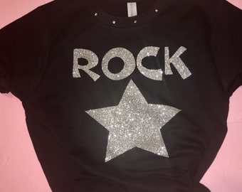 Rock star t shirt , cute rockstar shirt for women, ladies graphic t shirt , rock star birthday party , rock n roll birthday shirts