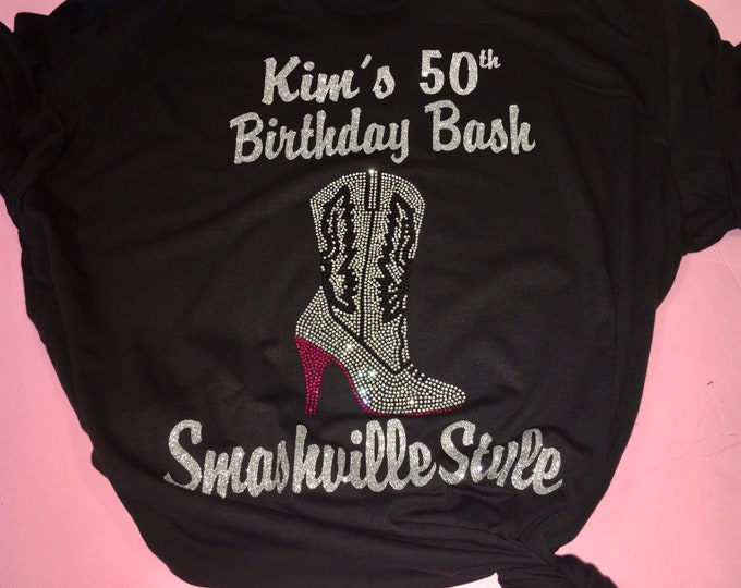 Custom Nashville birthday shirts / Nashville party tshirt / custom birthday shirts / cute rodeo birthday top / country birthday tees /