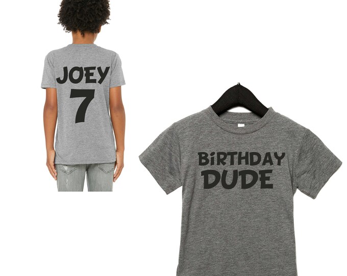Boys Birthday Shirt / Front and backside birthday t-shirt / Custom boys birthday shirts / Personalized birthday shirt / Kids birthdays