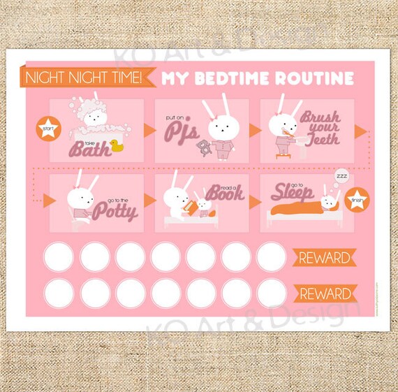 Blank Bedtime Routine Chart