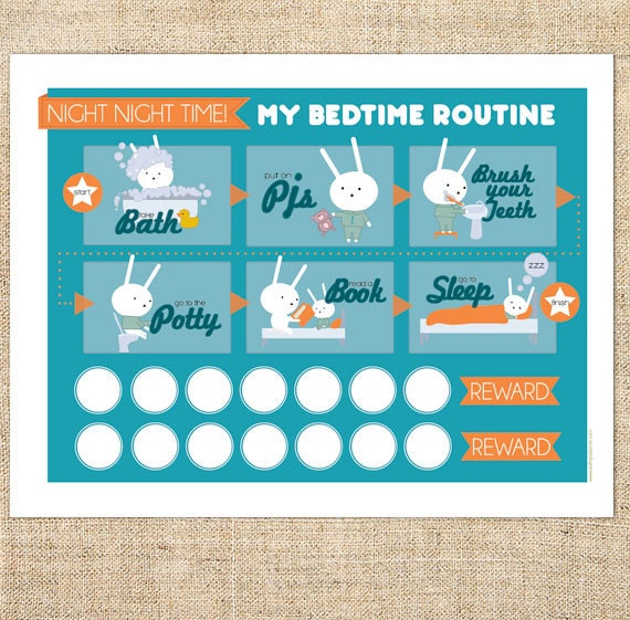 Bedtime Routine Chart Template