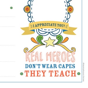 Teacher Appreciation Printable: Personal & Thoughtful Gift for Teacher ...