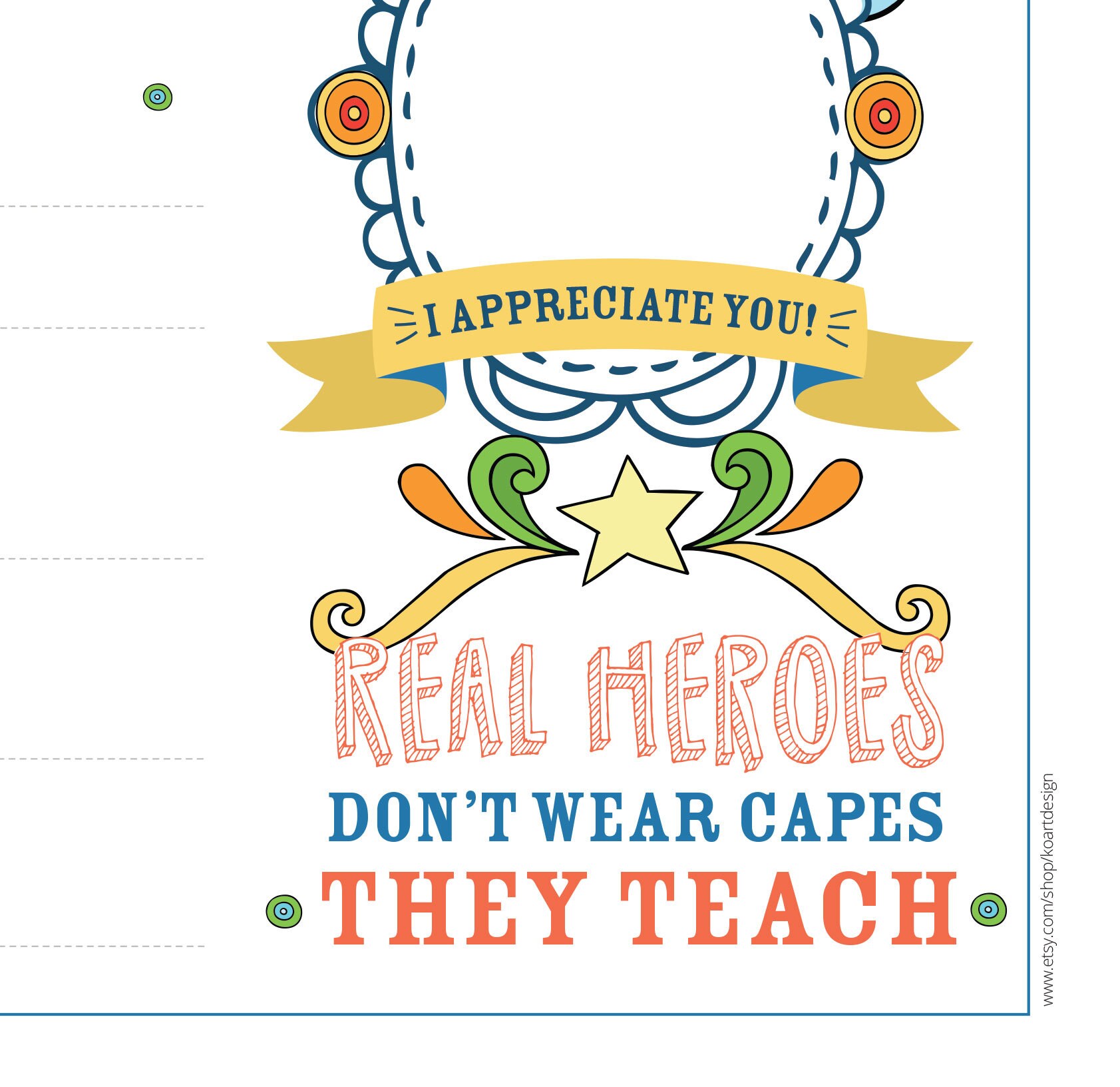 Teacher Appreciation Printable Personal & Thoughtful Gift for Etsy